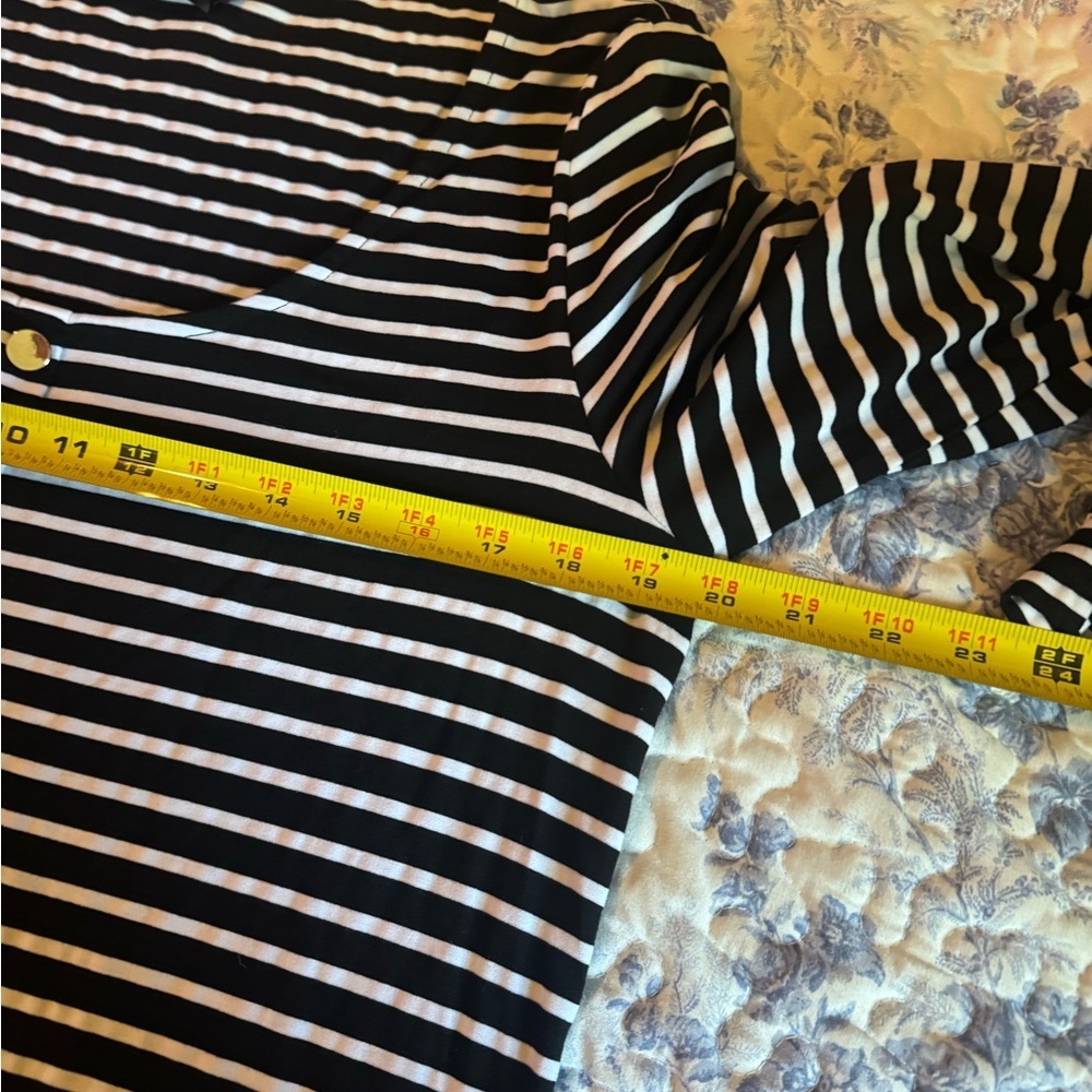 Striped Black and White Maxi Dress - Picture 3 of 5